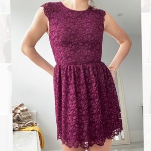 Aritzia Imperial Purple Lace Dress